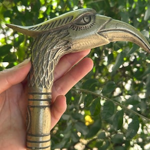 Antique Style Brass Eagle head Design Bird Head Handle, Walking Stick Cane walking stick Cast Iron Decorative Fence Tip Topper Cane Head f18
