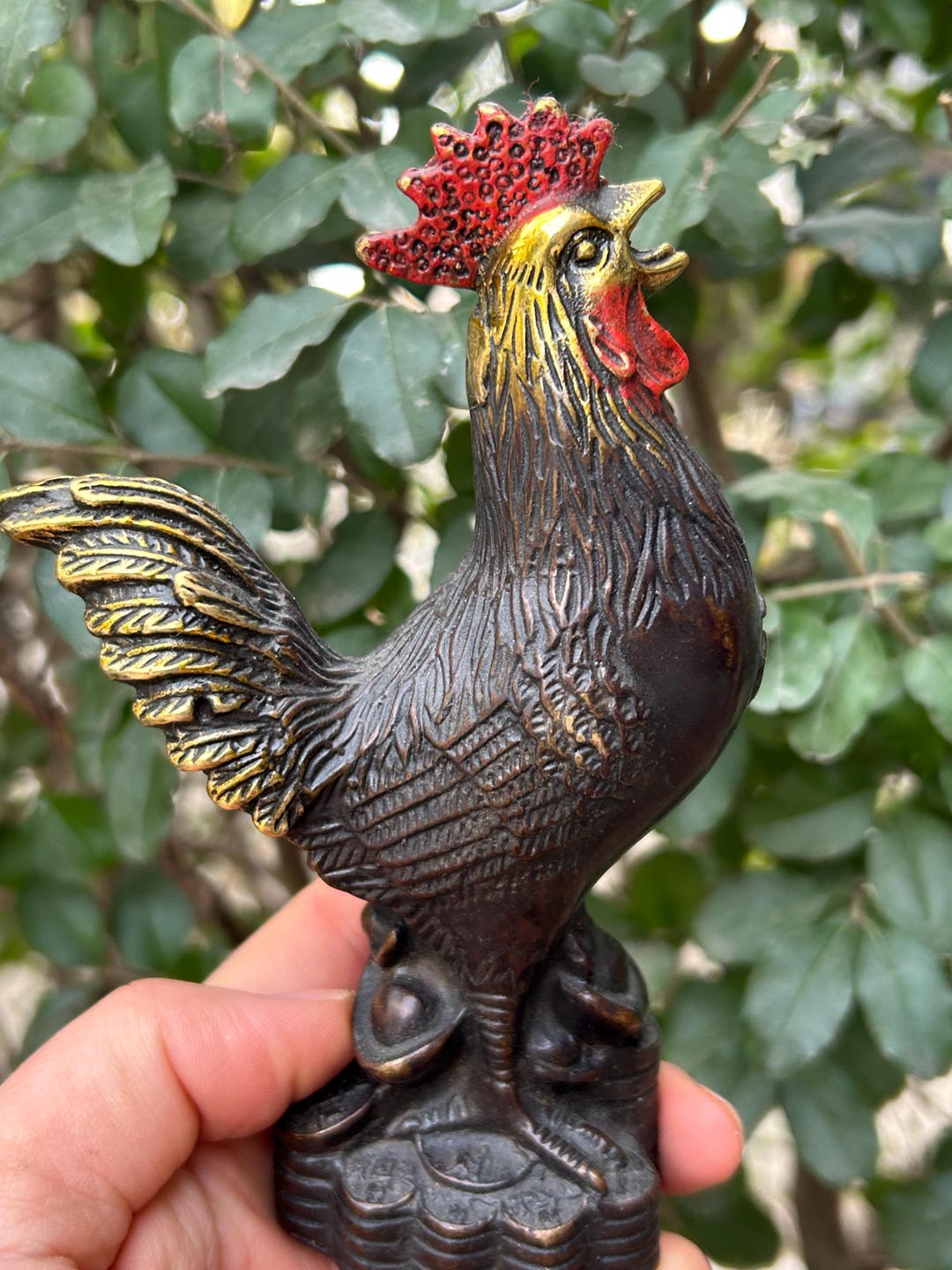 Vtg Vintage Style Copper Money Chicken Statues Figure Mini Toys ...