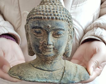 ブロンズ製八面仏頭像 - 幸運と富をもたらす装飾品（28 cm） - Etsy 日本