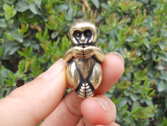 中国の富の真鍮の猿の像、オフィスのリビングルームの装飾彫刻、幸運の