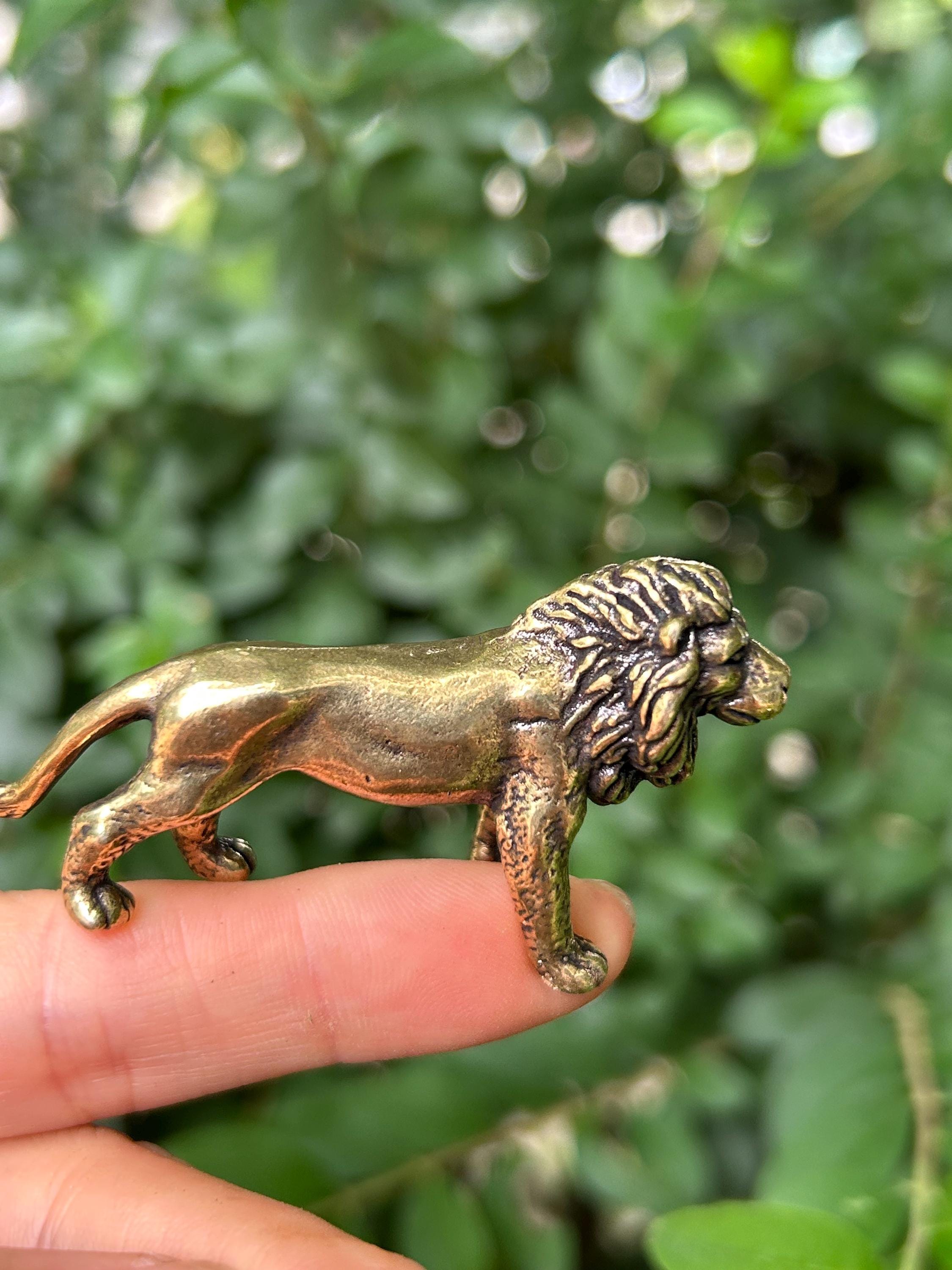 Étagère Applique Tête De Lion Dorée - Buste 3D En Résine - Vintage