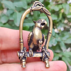 Antieke koperen prachtige papegaaienbedel hanger kraal ambachtelijke kaart Messing, metalen onderdelen Ambachten Sieraden DIY maken Oorbellen maken