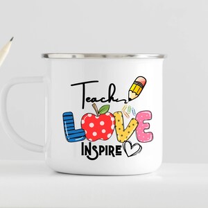 Teach Love Inspire Svg Png Jpg - Best Teacher Quotes, Teacher Apple, Pencil, Preschool Teacher - Commercial Use - Teacher Gift Shirt