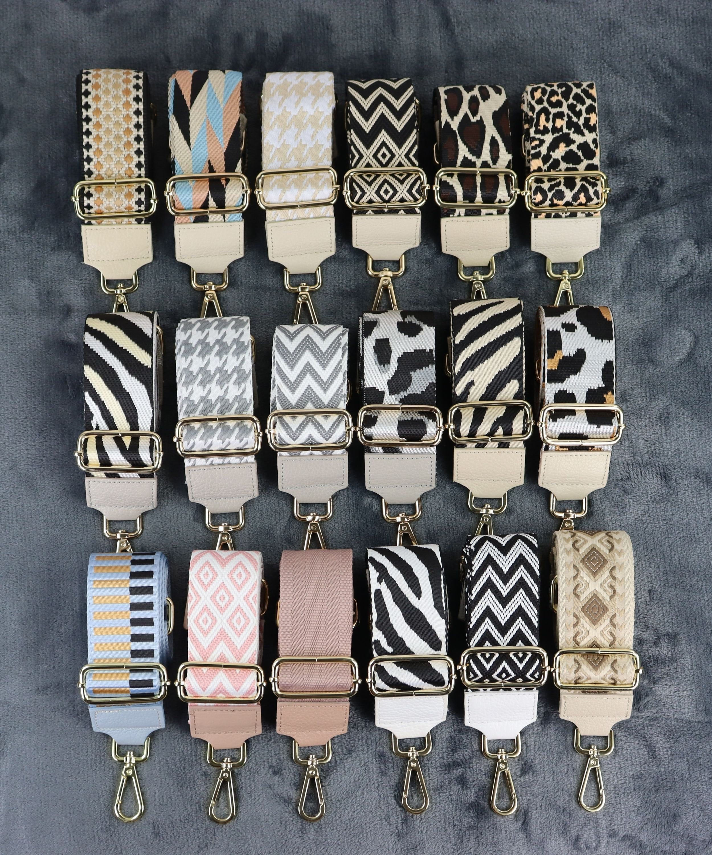 Leather Bag Strap Gold Bag Strap Valentine s Day Patterned Shoulder Strap Crossbody Strap Fabric Bag Strap Change Strap Etsy