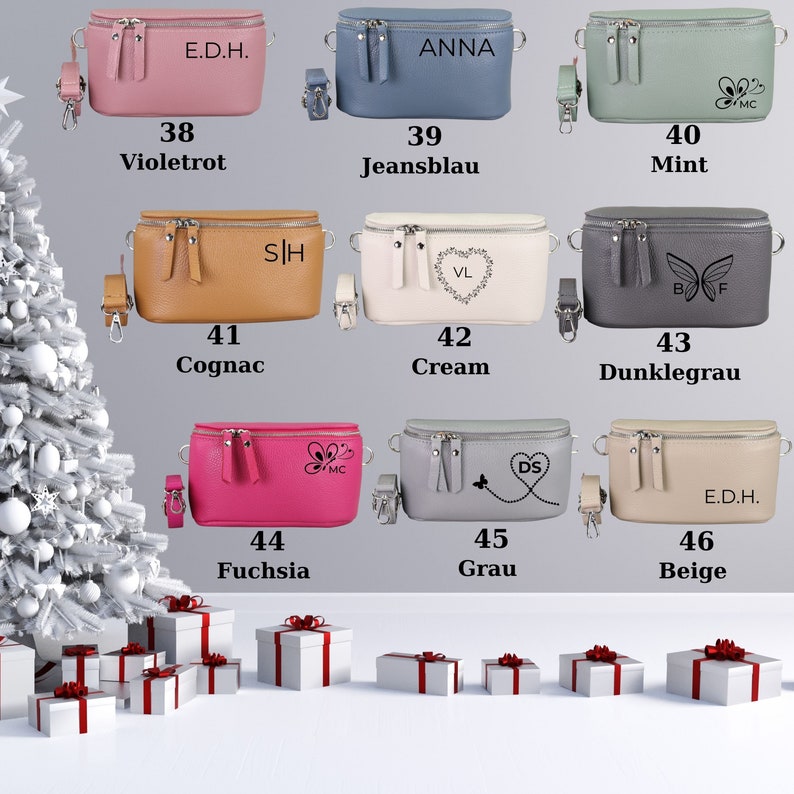 Personalized Christmas Gifts Women, Personalized Leather Bags Women, Fanny Pack, Mobile Phone Bag, Shoulder Bag, Crossbody Bag image 10