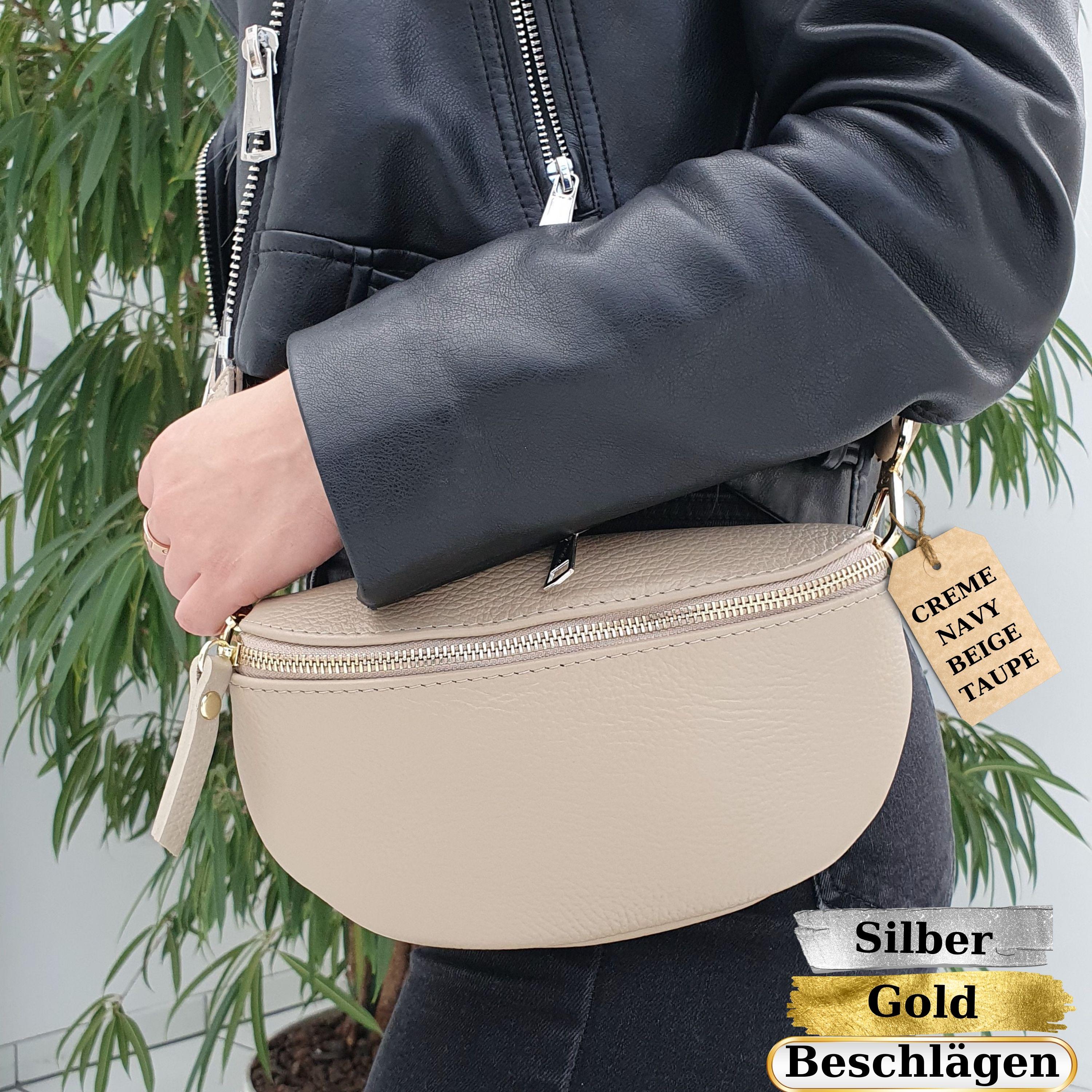 Women's Leather Bum Bag, Crossbody Shoulder Bag Made of Genuine