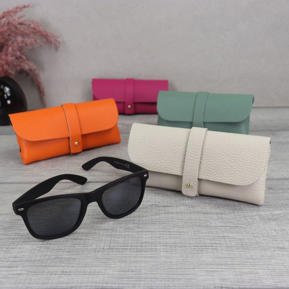 Personalized Glasses Case With Initials & Name, Leather Glasses