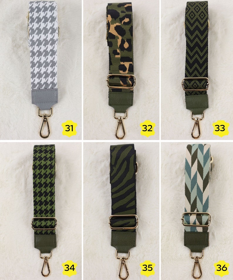 Taschengurt Gold, Leder Taschengurt, Valentinstag, Gemusterten Schultergurt, Umhängegurt, Stoff Bag Strap, Wechseln Gurt Bild 7