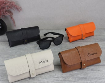 Porta Occhiali Da Sole Custodia Per Occhiali In Vera Pelle Portatile E Morbida Protezione Sicura - Foto 13