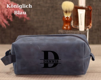 Leder Kulturtasche Personalisiertes Geschenk, Leder Dopp Kit, Klassische Leder Kulturbeutel, Geburtstagsgeschenk