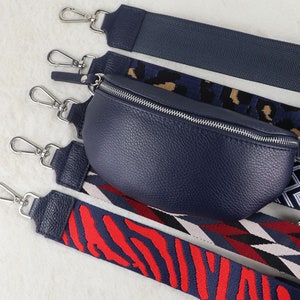 Taschengurt Navy, Leder Taschengurt, Valentinstag, Gemusterten Schultergurt, Umhängegurt, Stoff Bag Strap, Wechseln Gurt Bild 8