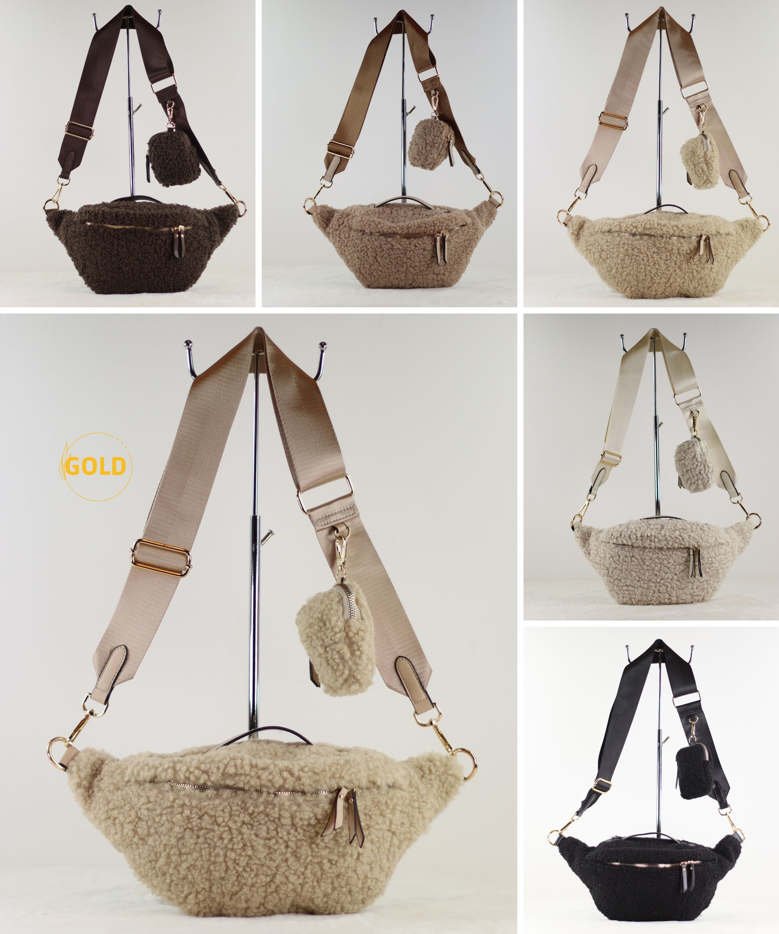 Buy Small Crossbody Bags for Women Multipurpose Golden Zippy