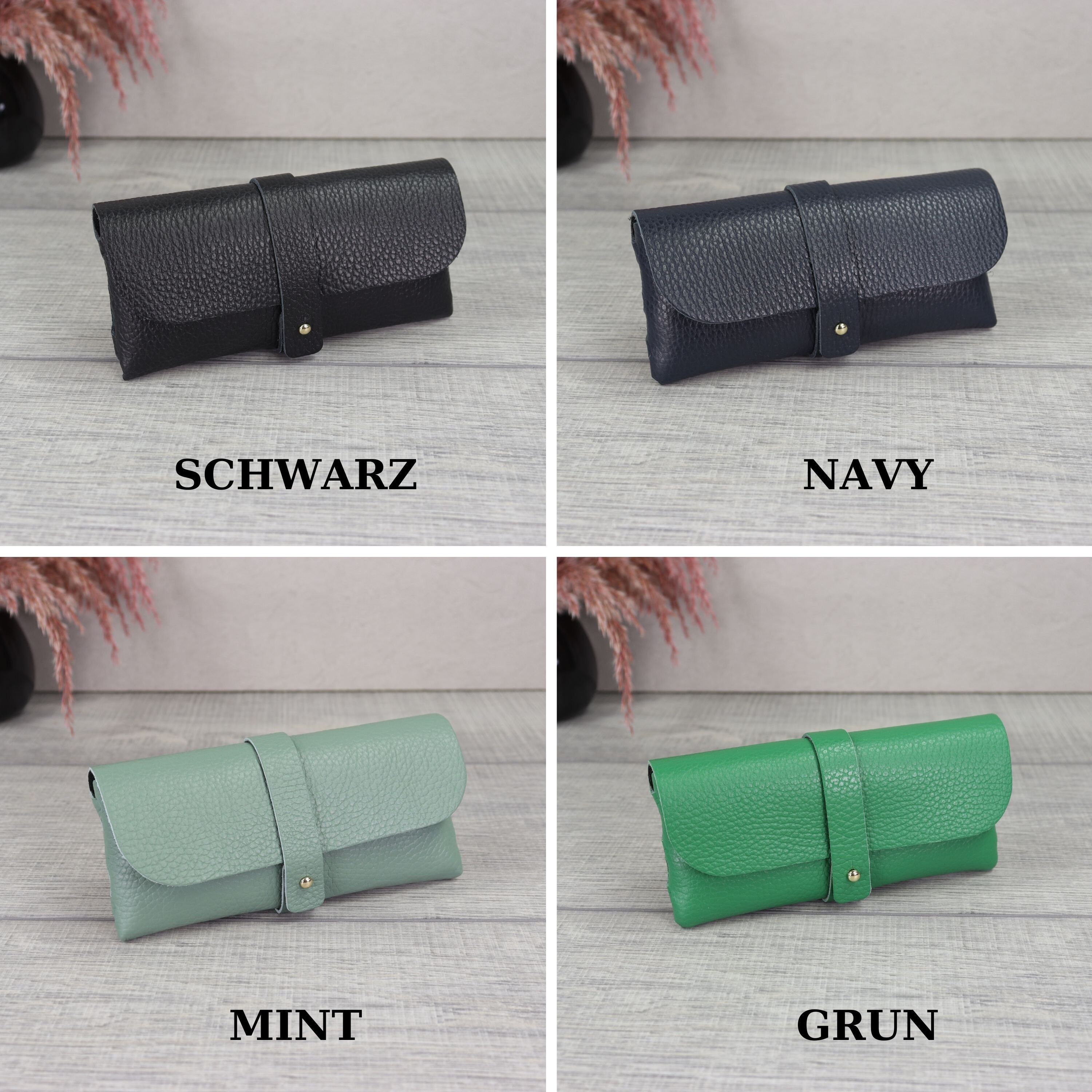 Personalized Glasses Case With Initials & Name, Leather Glasses