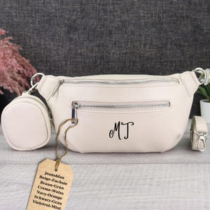 Riñonera para mujer con cartera, de piel personalizada, bandolera y bandolera, bolso de piel personalizado, regalo de San Valentín