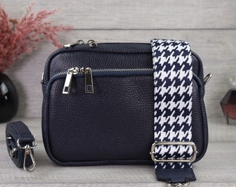 Borsa Piccola Tracolla Donna Borsa A Tracolla Piccola Lorenz - Organizer Leggero In Nylon, 4 Tasche Con Cerniera Borsa Tracolla Lorenz