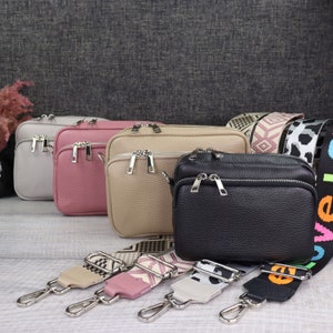 Handtasche Damen Umhängetasche Klein Leder, Umhängetasche Damen Leder, Schultertasche Klein, Reißverschluss Handtasche, Crossbody Bag Frauen