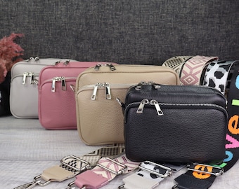 Handtas dames schoudertas klein leer, schoudertas dames leer, schoudertas klein, rits handtas, crossbody tas dames