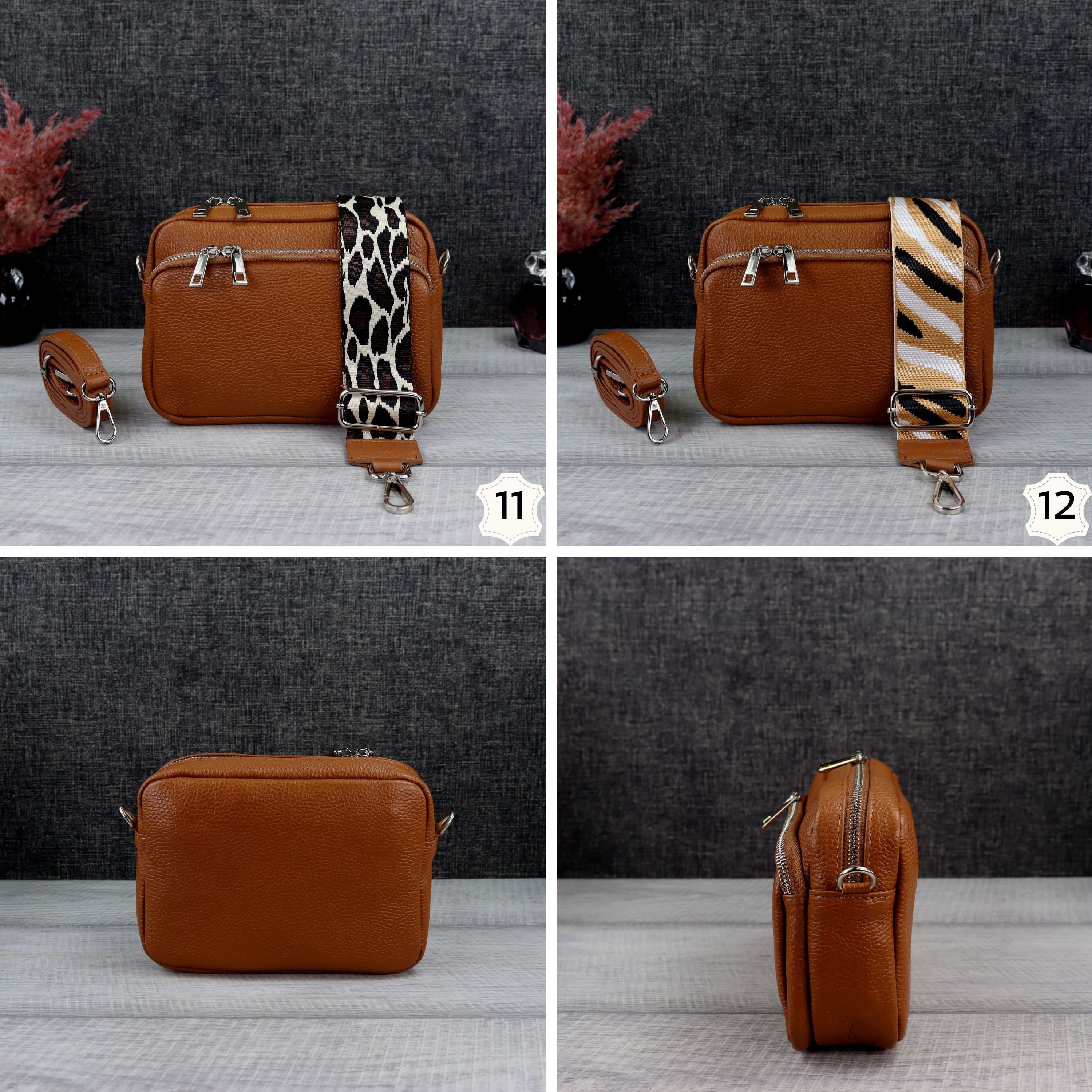 Borsa a tracolla in pelle 20001 Cuoio - Emporio Cattani