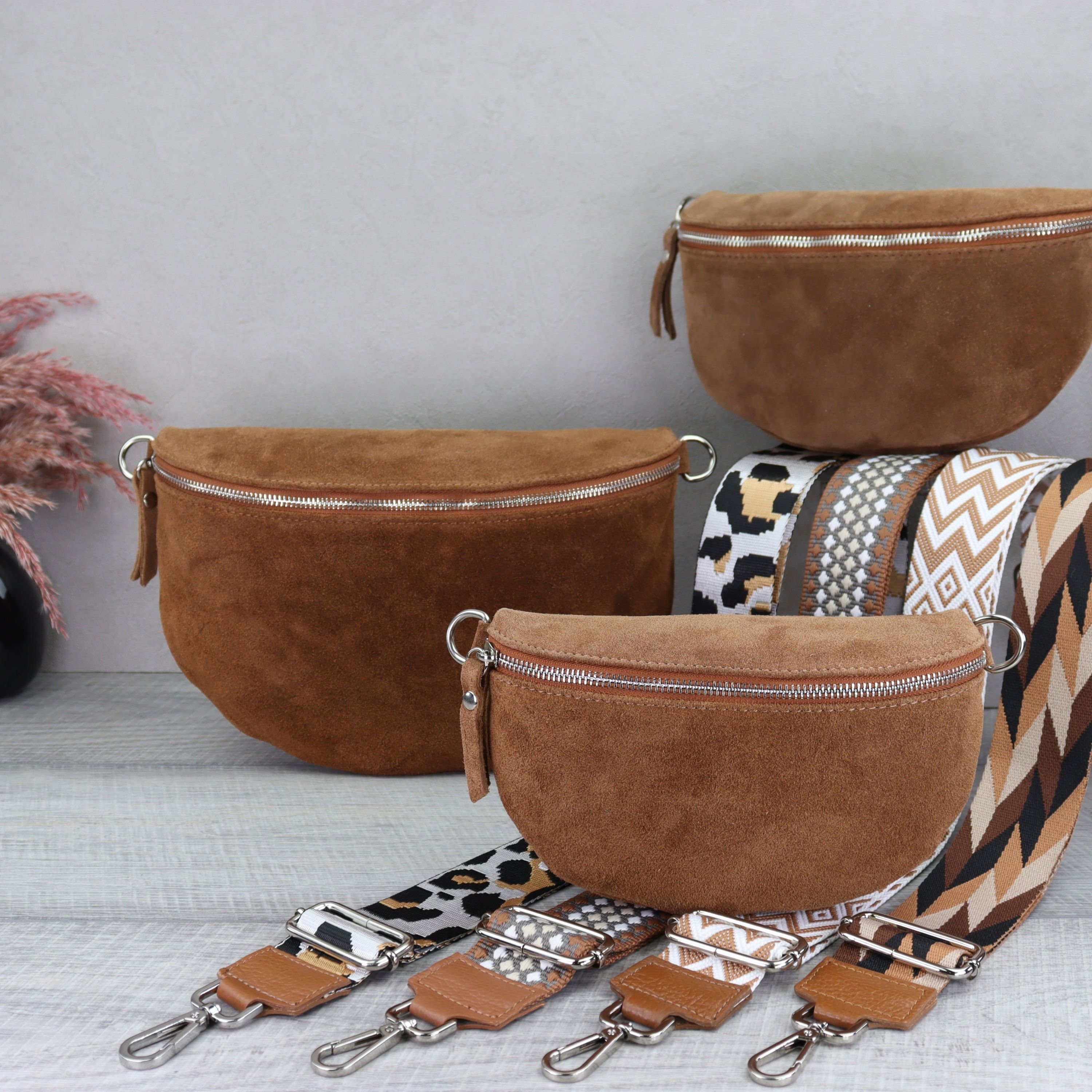 Handmade Sanna Suede Leather Mini Fringe Bag in Brown by ABURY