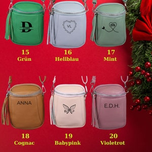 Personalisierte Weihnachts Geschenke Frauen, Personalisierte Leder Taschen Damen, Bauchtasche, Handytasche, Umhängetasche, Crossbody Tasche zdjęcie 6