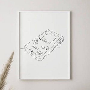 Game boy minimalist art poster