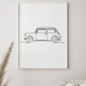 Original Mini Cooper Minimalist Art Poster