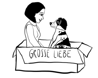 SVG File Plot File Big Love Dog Australian Shepherd Girl Cutter