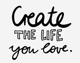 Créez la vie que vous aimez fichier d’intrigue SVG DXF