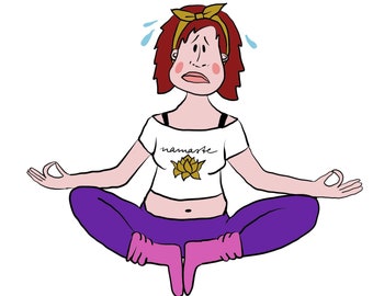 Yogagreta Yoga Namaste complot fichier fichier SVG traceur athlète relaxation