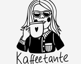 Fichier SVG de fichier de tracé de tante de café