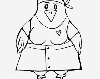 Fichier Chicken Huberta pour tracer le fichier de tracé SVG DXF