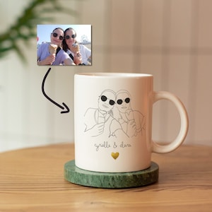 Personalized gift mug, personalized mug, personalized portrait mug, personalized names mug, personalized photo mug