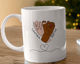 Personalized mug with first names, personalized mug, personalized gift, personalized gift for friend, best friend gift