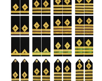 Merchant Marine Gold Braid Epaulettes: Captain, Chief Officer