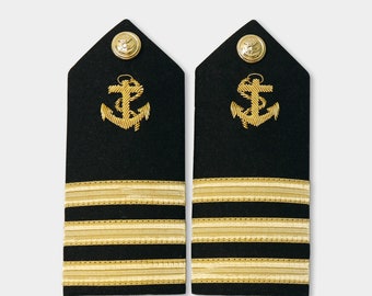 海軍大尉用肩章：手作りの階級章 - Etsy 日本