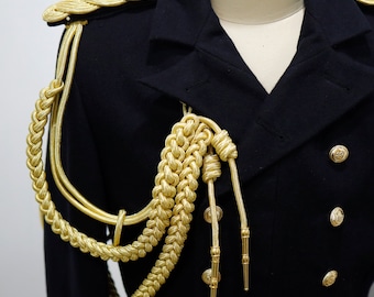 Golden Bullion Aiguillette: Military Uniform Shoulder Epaulette