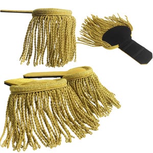 Gold Bullion Fringe Epaulette: Embroidered Tassel Shoulder Board image 16