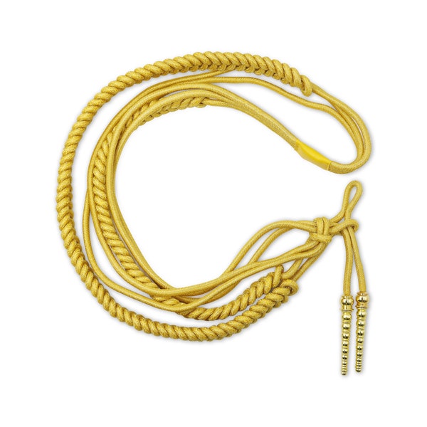 Gold Mylar Rope  Aiguillette  metal clip  for Army Military  Christmas uniform ornament  Costume college