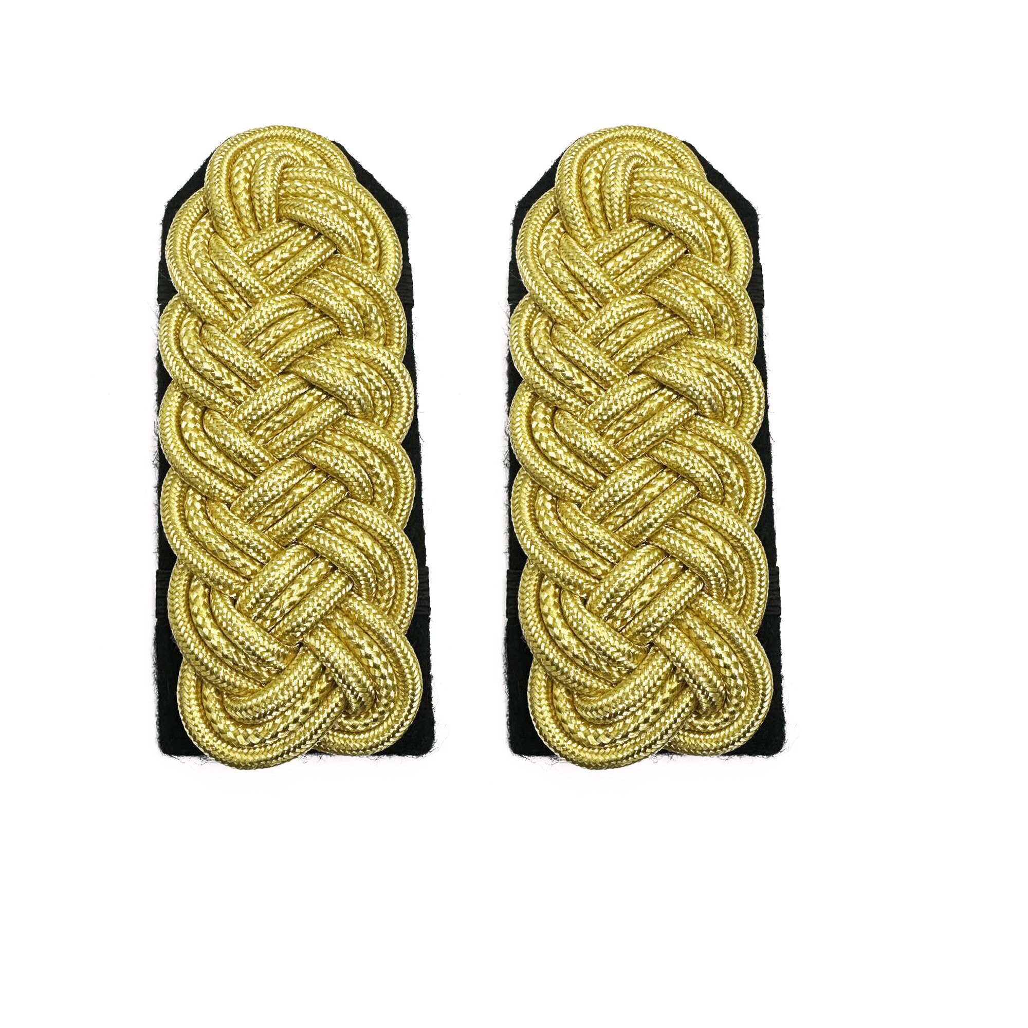 Braided Gold and Silver Cord Epaulettes in Two Sizes