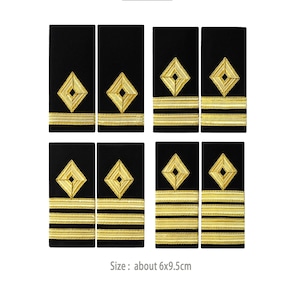 Merchant Marine Gold Braid Epauletten: kapitein, hoofdofficier