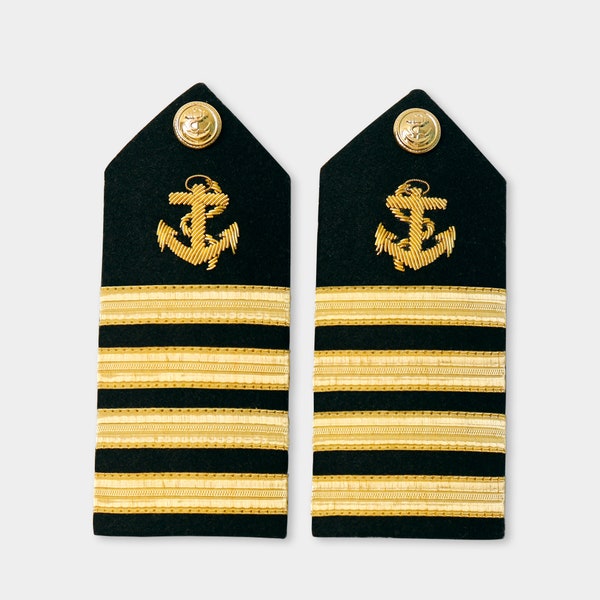 Épaulette militaire pour capitaine de vaisseau, insigne de grade de capitaine de vaisseau, épaulette pour déguisement de marin