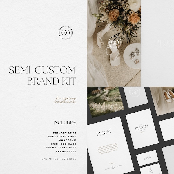 Semi Custom Branding Kit Premade Branding Package Semi Custom Brand Premade Logo Brand Identity Fashion Branding Kit Pre Made Brand Kit