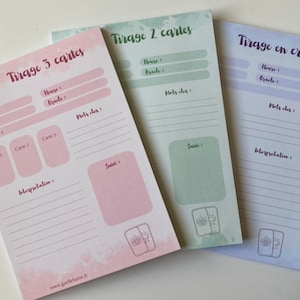 Set van 3 notitieblokken Kaarttrekking