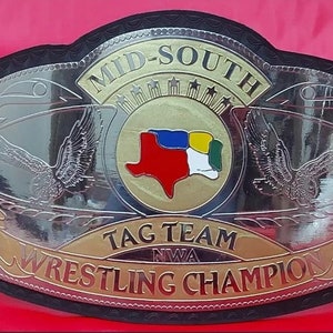 MID SOUTH tag team wrestling championship title belt