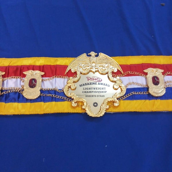 ROBERTO DURAN RING magazine boxing championship title belt