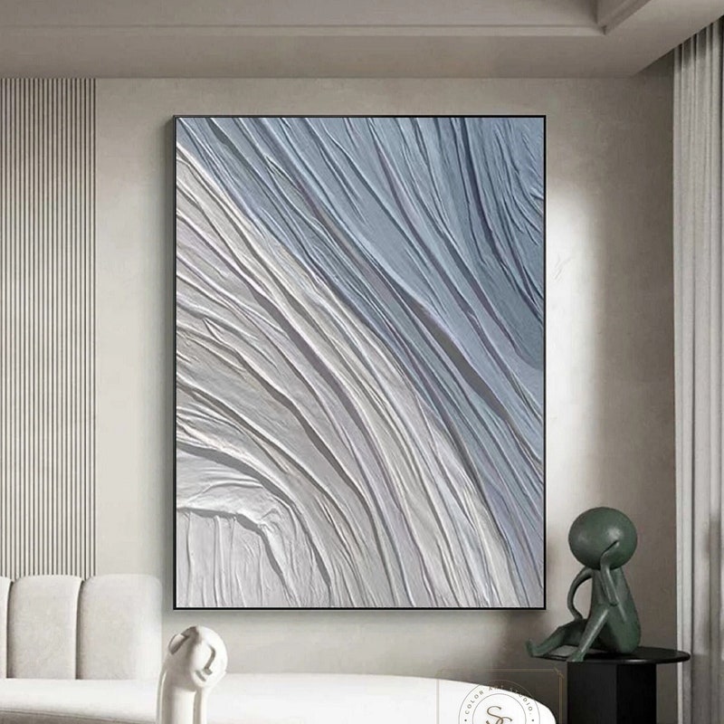 Blue White Wall Art Etsy