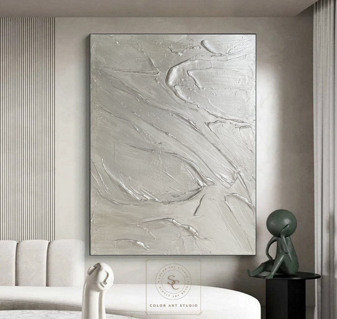 Silver Abstract Painting Silver Abstract Art Silver 3d Texture Silver