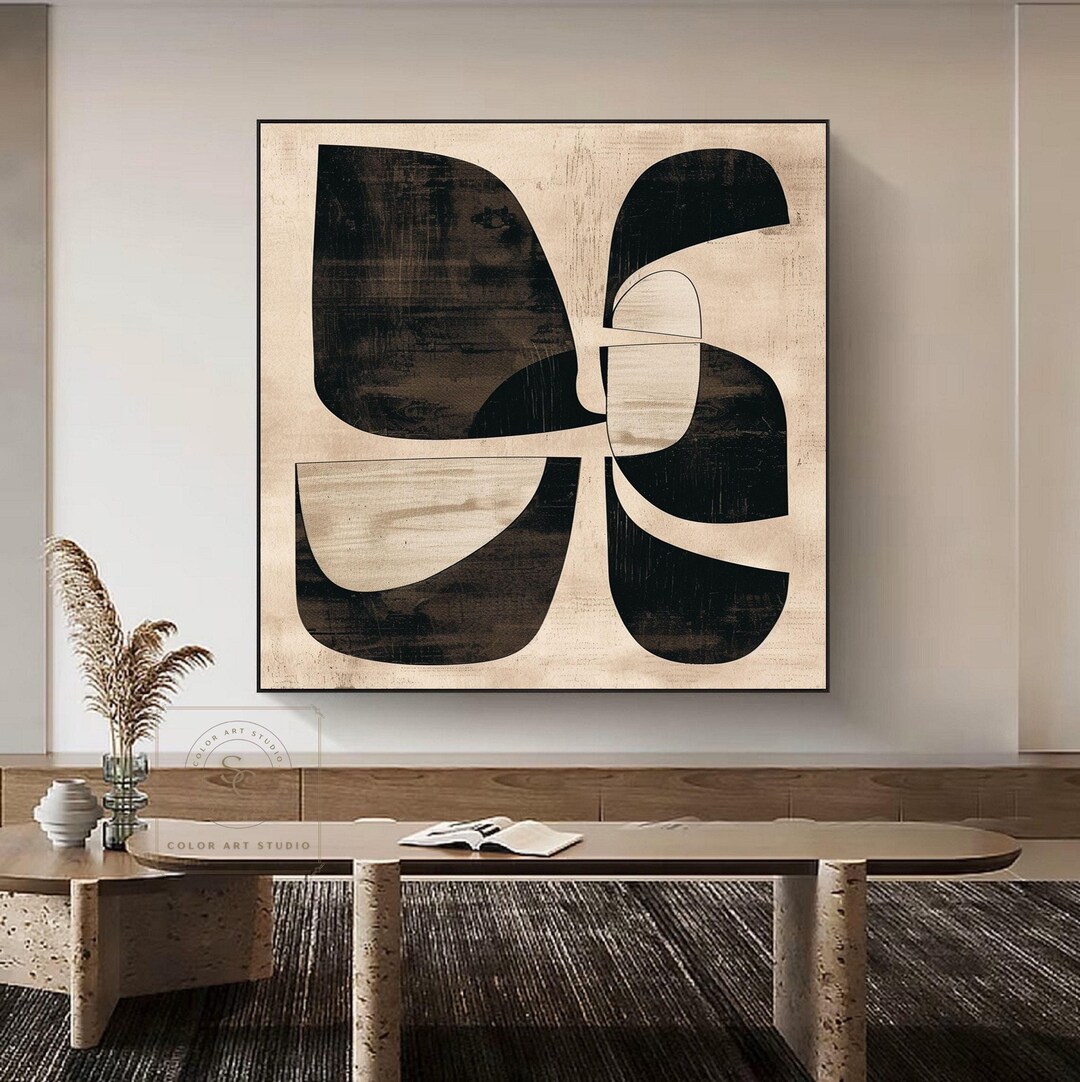 Large Beige Wall Art Original Minimalist Painting Beige Abstract ...