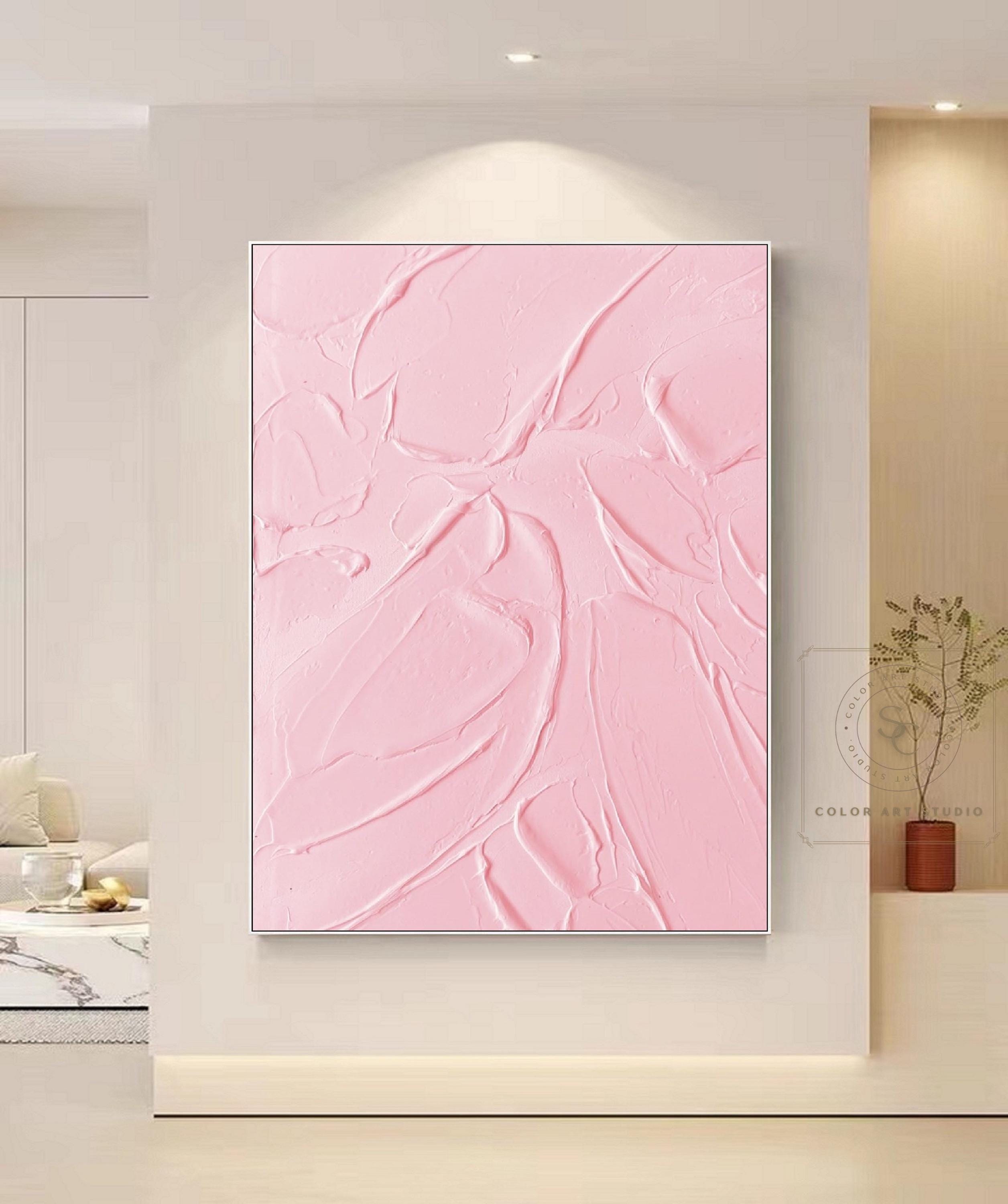 アートポスター　OAK　Art Frame　Pink × Overlap Large Pink Abstract Painting Pink Textured Painting