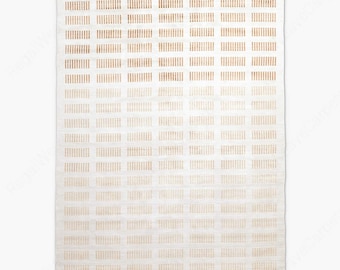 Hand Knotted Oushak Rug, White Oushak Floral Style Wool Area Rug, Modern Carpet, Boho Living Room Decor Rug,